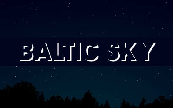Baltic Sky: A Cool, Outlined Display Font for Modern Branding
