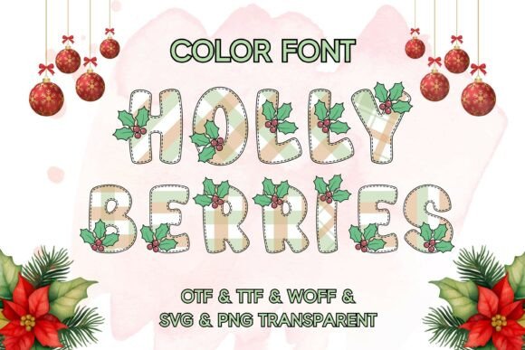 Holly Berries: A Festive Display Font for Creative Projects