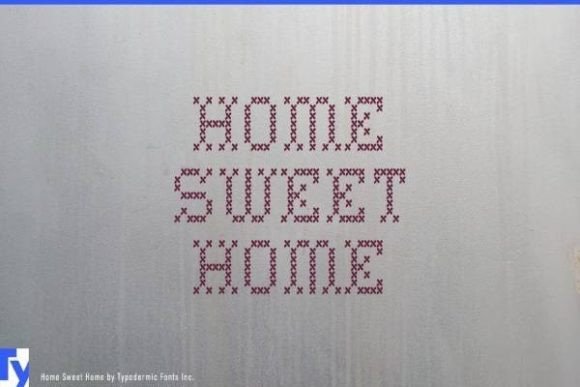 Home Sweet Home: A Cross-Stitch Font for Cozy Branding