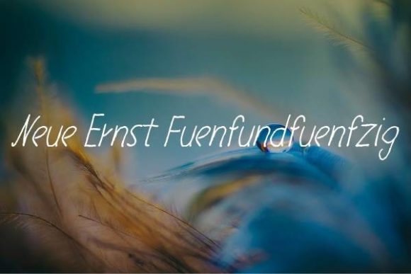 Neue Ernst Fuenfundfuenfzig: A Clean Handwritten Font with Slim Elegance