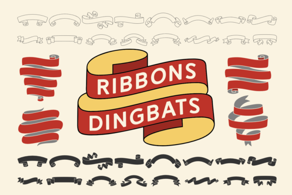 Ribbons Dingbats: Weaving Playful Charm Into Your Designs